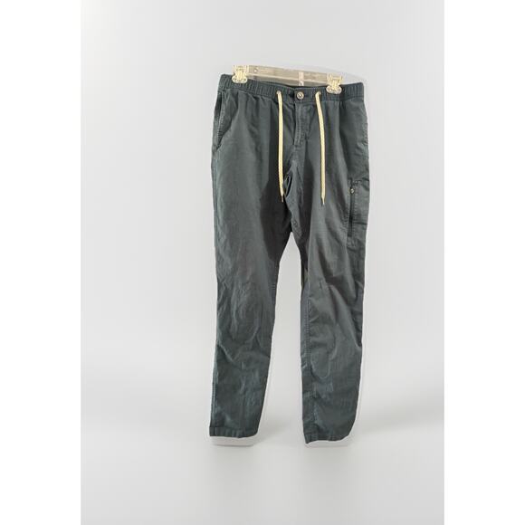 Vuori Jogger Pants Mens 32 x 32.5 Blue Drawstring Cotton Stretch Outdoor Ripstop - Picture 1 of 10